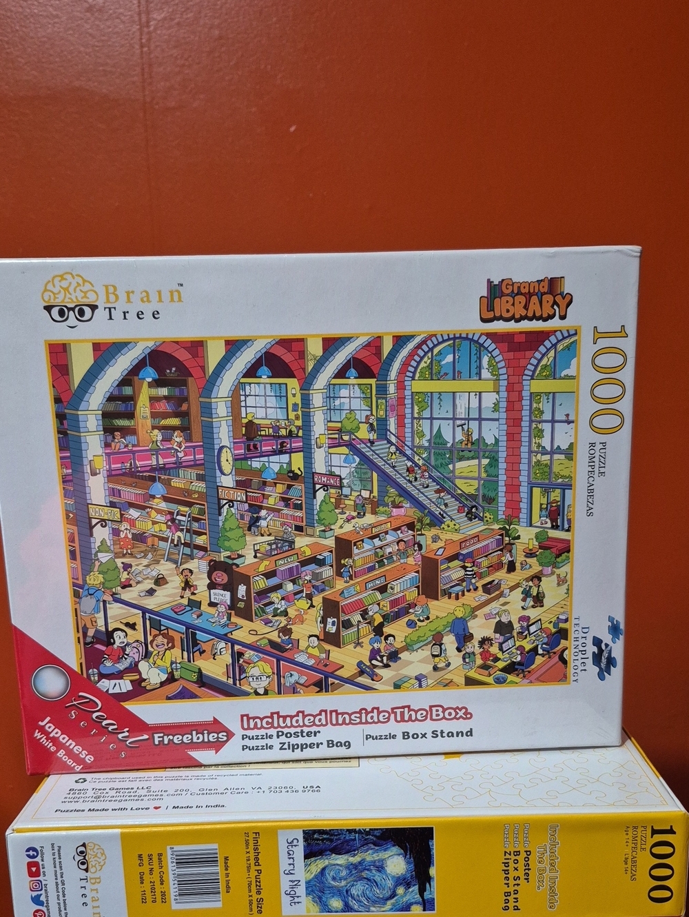 Grand Library 1000-Piece Puzzle - White Box Artwork